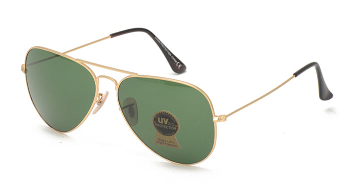 4143GLS Unisex Classic Metal Large Aviator Frame w/ Glass  display picture 1