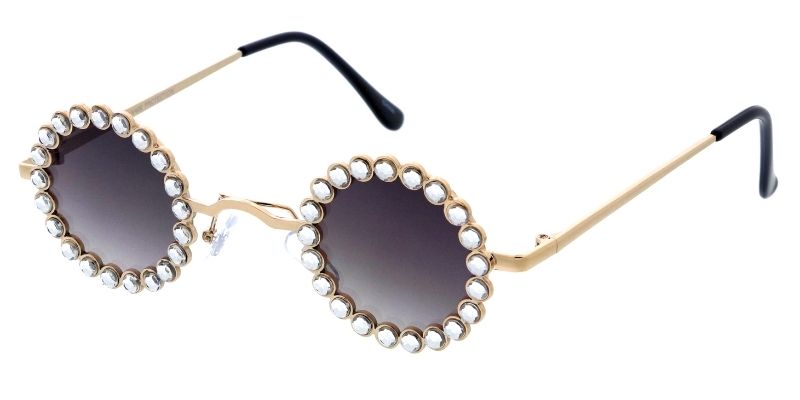 5259RH Unisex Small Round Vintage Inspired Rhinestone  display picture 1