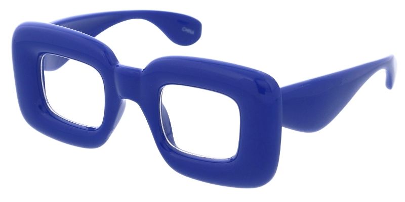 80554CLR Unisex Plastic Large Puffy Square Frame w/ Clear 