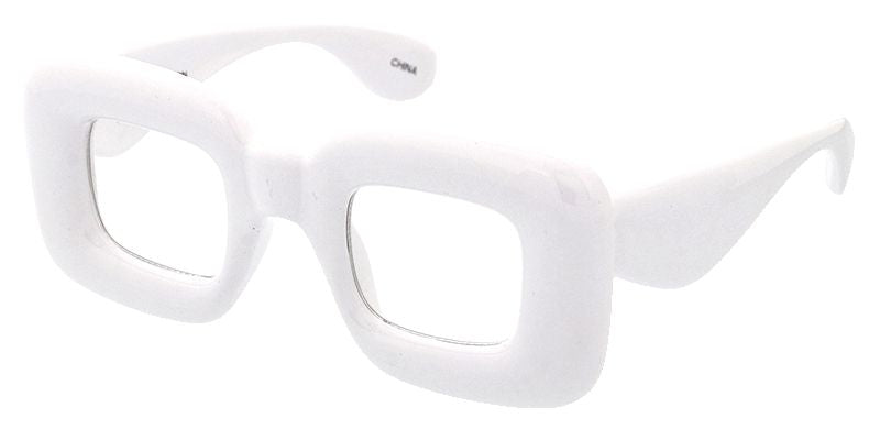 Large frame White and clear sunglasses Clear Premiums Rx main image 4