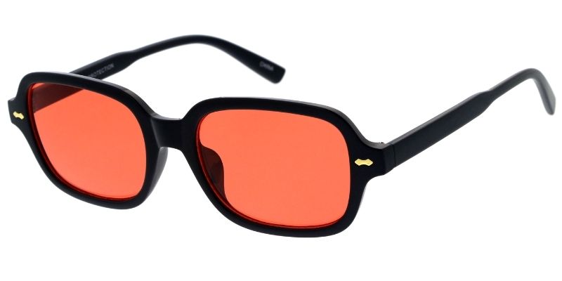 80846COL Unisex Large Plastic Square Frame w/ Color Lens – Sunny