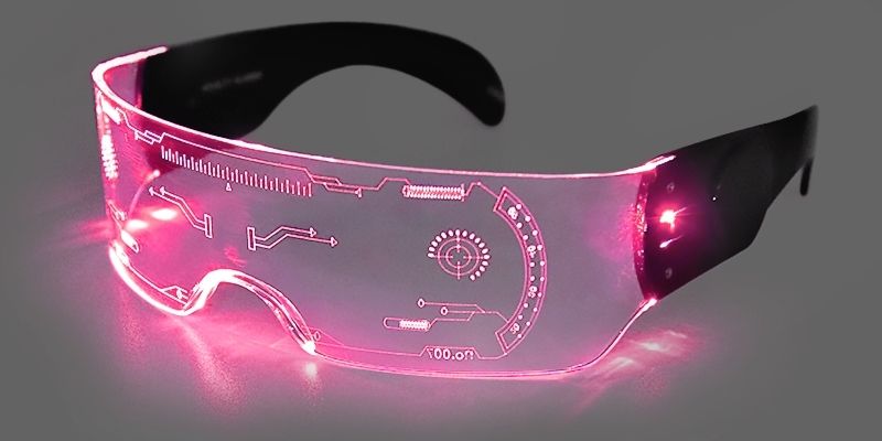 futuristic goggles PT645 Novelty Cyberpunk Futuristic Multi-Color LED Frame – Sunny Sunglasses