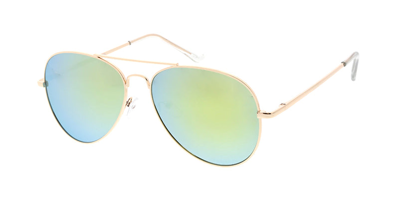 3483GLD/RV Unisex Standard Metal Aviator Spring Temples Gold