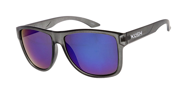 Plastic Frame Sunglasses with Smoke Mirror Lenses Pyramid Stud Horn Rim Mirror Lens Plastic Sunglasses Silver  main image 4