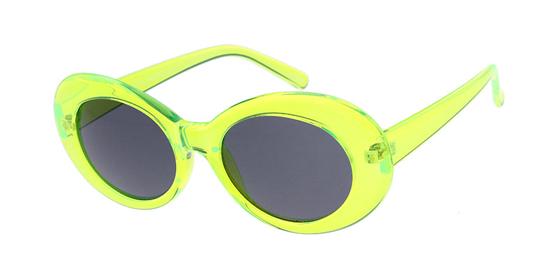 clout goggles 7787NEO Unisex Plastic '90s Retro Round Oval Crystal Neon Frame Clout – Sunny Sunglasses