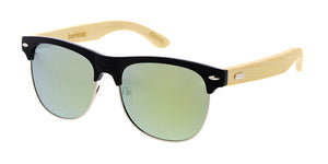 WD008/RV Unisex Combo Clubber Bamboo Temples w/ Color Mirror Lens