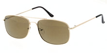3606GLD/RV Unisex Metal Medium Square Aviator Gold Frame w/ Color Mirror Lens