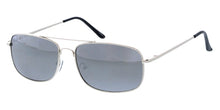 3607SLV/RV Unisex Metal Medium Square Aviator Silver Frame w/ Color Mirror Lens