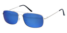 3607SLV/RV Unisex Metal Medium Square Aviator Silver Frame w/ Color Mirror Lens