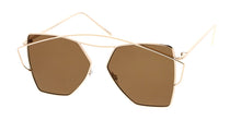 4362 Women's Metal Large Double Wire Geometrical Aviator Frame