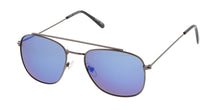 4373REV Unisex Metal Small Square Aviator w/ Spectrum Color Mirror Lens