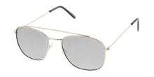 4373REV Unisex Metal Small Square Aviator w/ Spectrum Color Mirror Lens