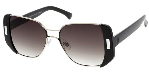 4437 Women's Combo Large Round Square Double Bridge Frame