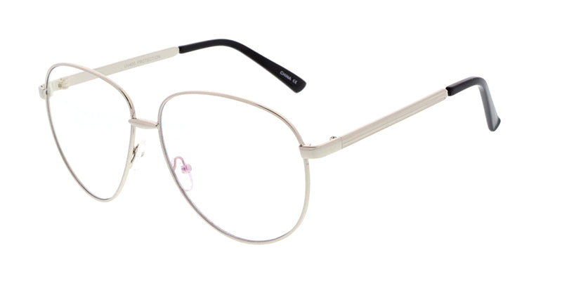 4452CLR Unisex Metal Round Frame w/ Clear Lens