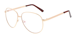 4452CLR Unisex Metal Round Frame w/ Clear Lens
