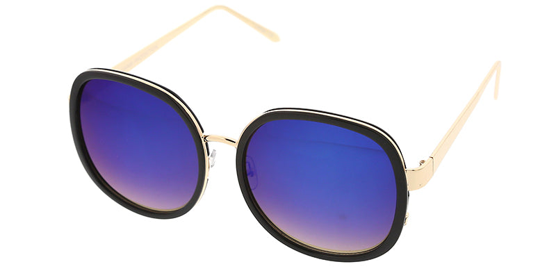 4471RV Women's Combo Large Round Frame w/ Color Mirror Lens
