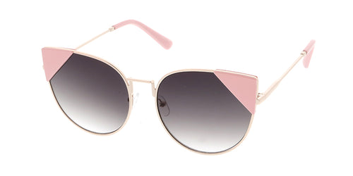 4546 Women's Metal Large Cat Eye Wingtip Frame