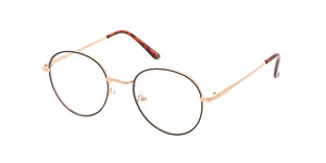 4590CLR Unisex Classic Metal Round Frame w/ Clear Lens