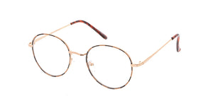 4590CLR Unisex Classic Metal Round Frame w/ Clear Lens