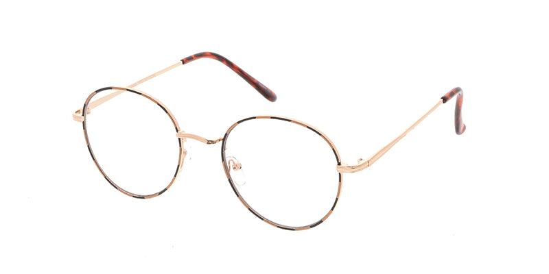 4590CLR Unisex Classic Metal Round Frame w/ Clear Lens