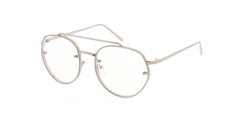 4606CLR Unisex Metal Standard Aviator  w/ Clear Lens
