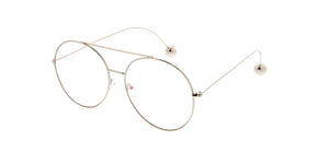 4613CLR Unisex Metal Large Aviator w/ Clear Lens