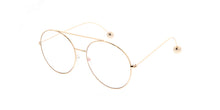 4613CLR Unisex Metal Large Aviator w/ Clear Lens
