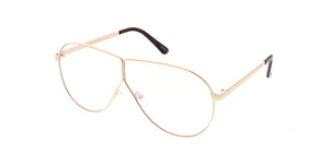 4618CLR Unisex Metal Standard Aviator w/ Clear Lens