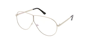 4618CLR Unisex Metal Standard Aviator w/ Clear Lens