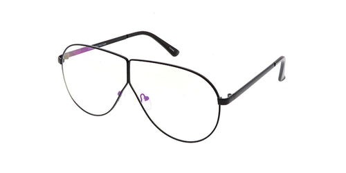 4618CLR Unisex Metal Standard Aviator w/ Clear Lens