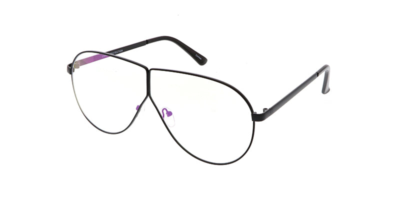 4618CLR Unisex Metal Standard Aviator w/ Clear Lens