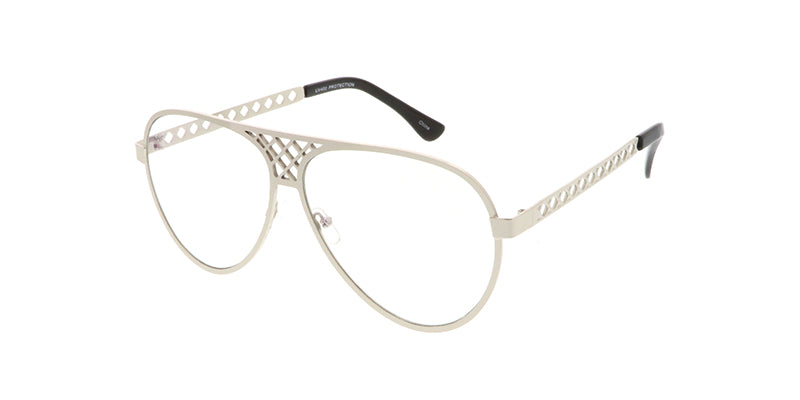 4620CLR Unisex Metal Standard Aviator w/ Clear Lens