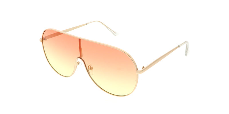 4629 Unisex Metal Standard Shield Aviator w/ Color Lens