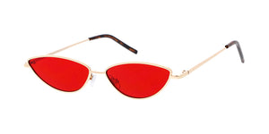 4861COL Women's Metal Small Thin Cat Eye Frame w/ Color Lens