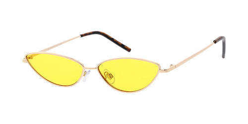 4861COL Women's Metal Small Thin Cat Eye Frame w/ Color Lens