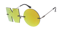 4952RV Unisex Metal Small  Rimless Novelty NO Frame w/ Color Mirror Lens