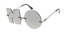 4952RV Unisex Metal Small  Rimless Novelty NO Frame w/ Color Mirror Lens