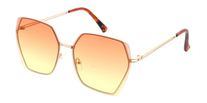 5140 Women's Metal Large Geometrical Rimless Frame