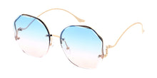 5161 Women's Metal Large Vintage Inspired Round Frame w/ Diamond Cut Lens