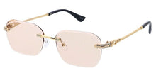 5243RH Unisex Metal Medium Rectangular Rimless Frame w/ Diamond Cut Lens & Rhinestone Accent