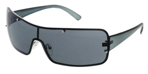 5267COL Unisex Metal Small Y2K Inspired Shield Frame w/ Colored Lens