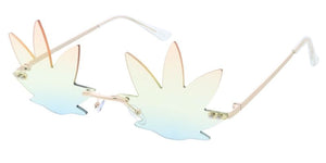 5268 Unisex Metal Medium Cannabis Rimless Novelty Frame