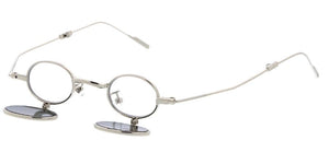 5281 Unisex Metal Miniature Round Frame w/ Foldable arms & Flip Down Lens ( For Adults )