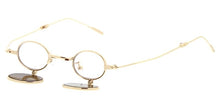 5281 Unisex Metal Miniature Round Frame w/ Foldable arms & Flip Down Lens ( For Adults )