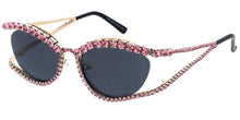 5311RH Women's Large Cat Eye Vintage Inspired Rhinestone Encrusted Frame