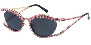 5311RH Women's Large Cat Eye Vintage Inspired Rhinestone Encrusted Frame