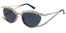 5311RH Women's Large Cat Eye Vintage Inspired Rhinestone Encrusted Frame