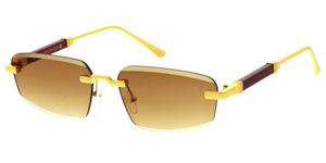5335 Unisex Metal Medium Vintage Inspired Geometrical Frame w/ Diamond Cut Lens