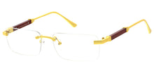 5339CLR Unisex Metal Medium Vintage Inspired Rectangle Frame w/ Clear Lens