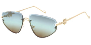 5342 Women's Large Metal Vintage Inspired Geometrical Frame